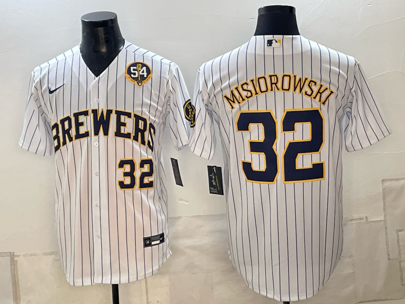 Men 2026 Milwaukee Brewers #32 Misiorowski White Game Nike MLB Jersey 101204->milwaukee brewers->MLB Jersey